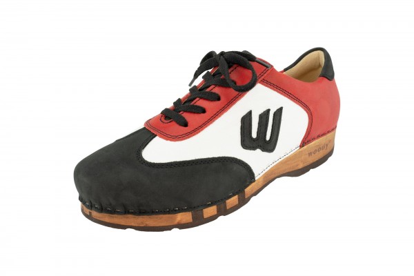W3-Niki Leder Nero-Rosso
